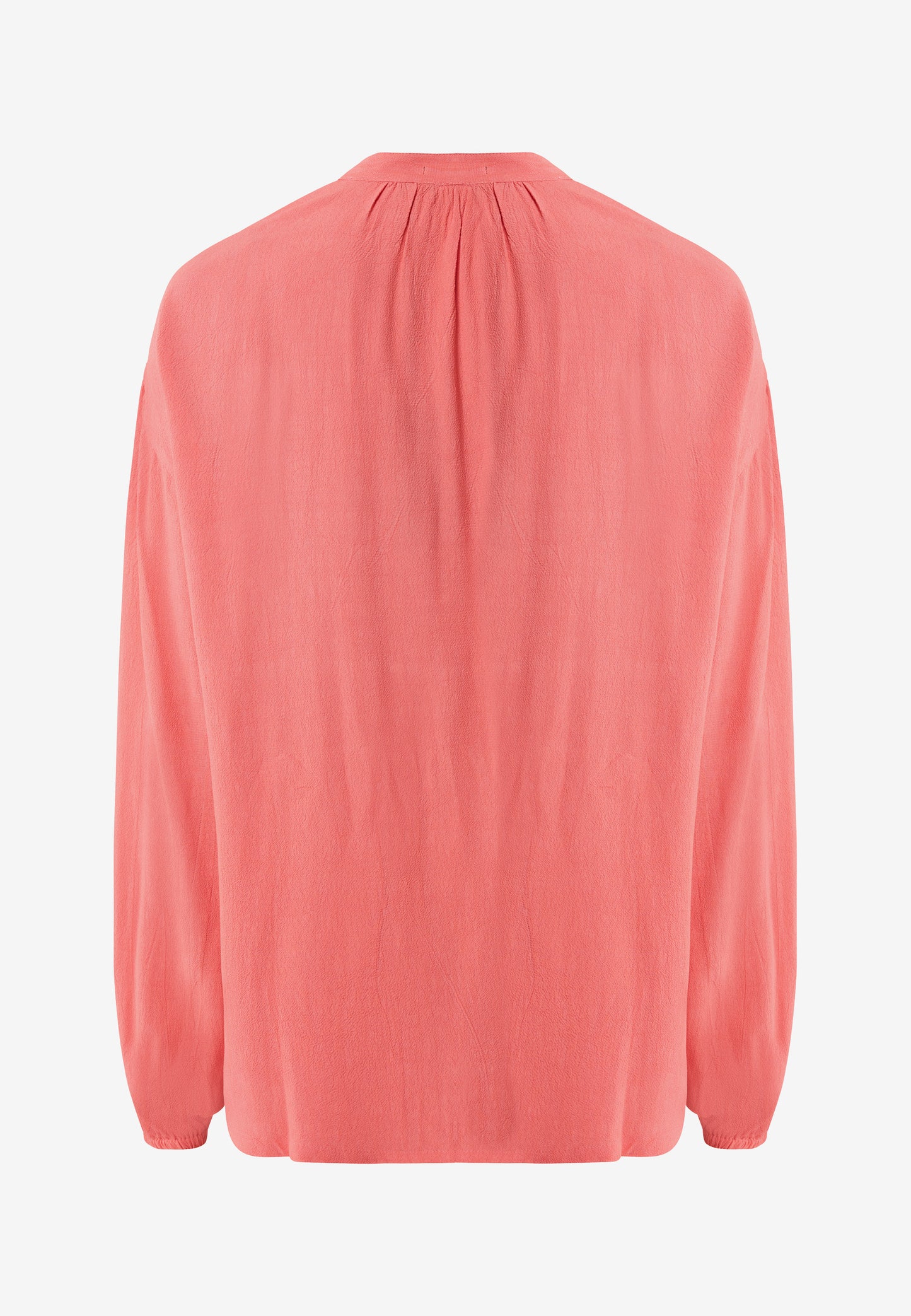 Plain Blouse with Gathered Sleeves