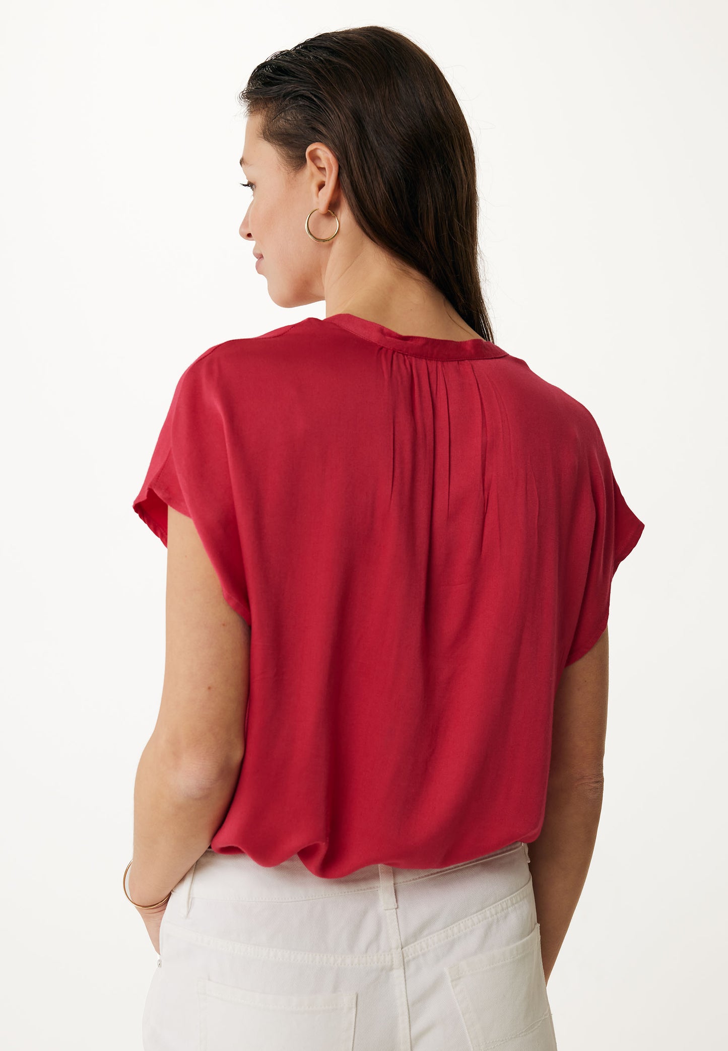 Short Sleeve V-Neck Blouse