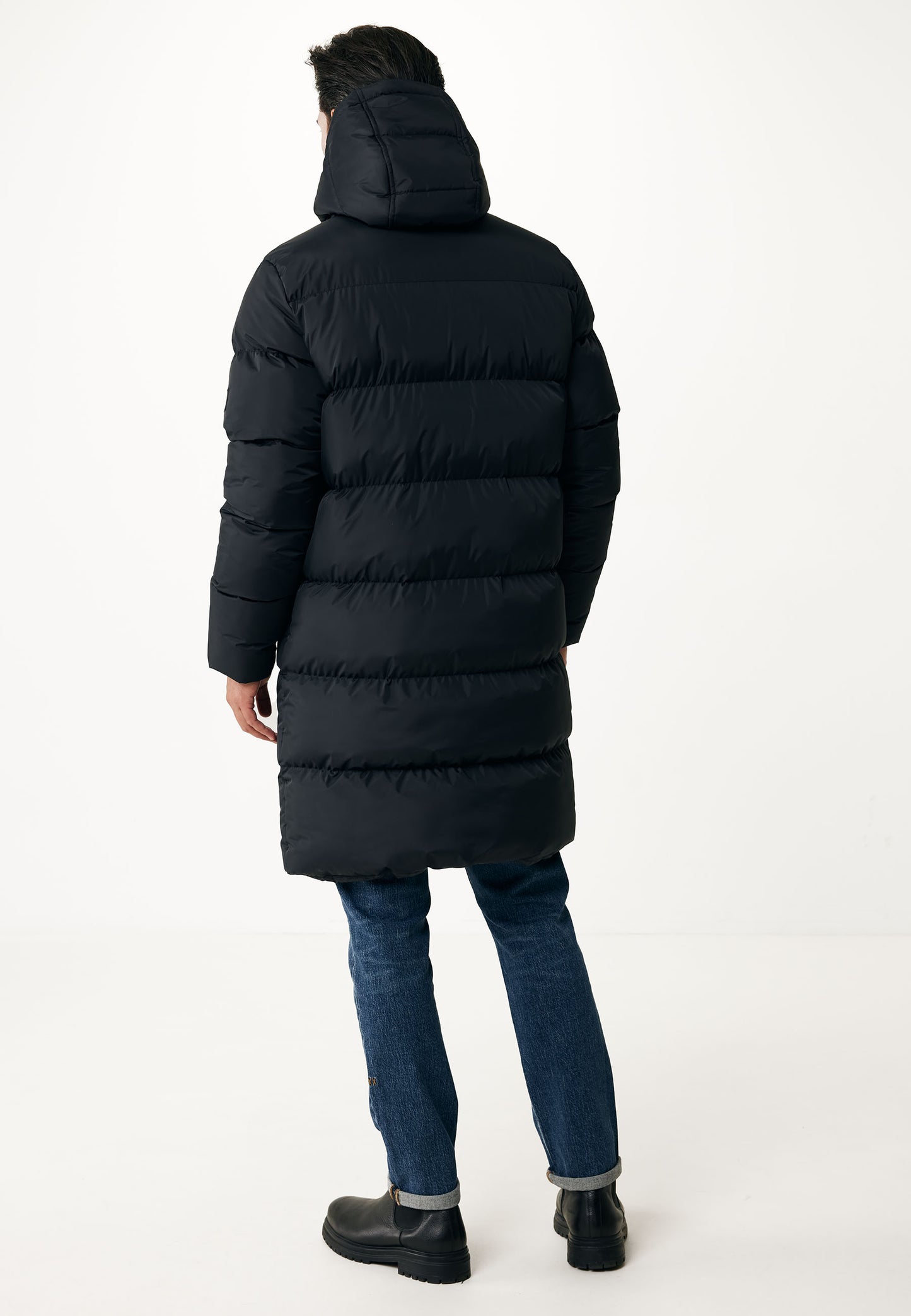 Long Puffer Jacket with Hood