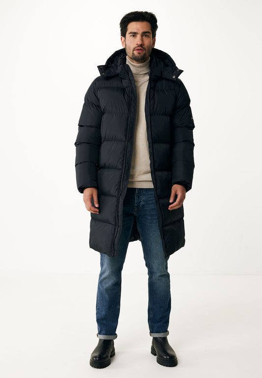 Long Puffer Jacket with Hood