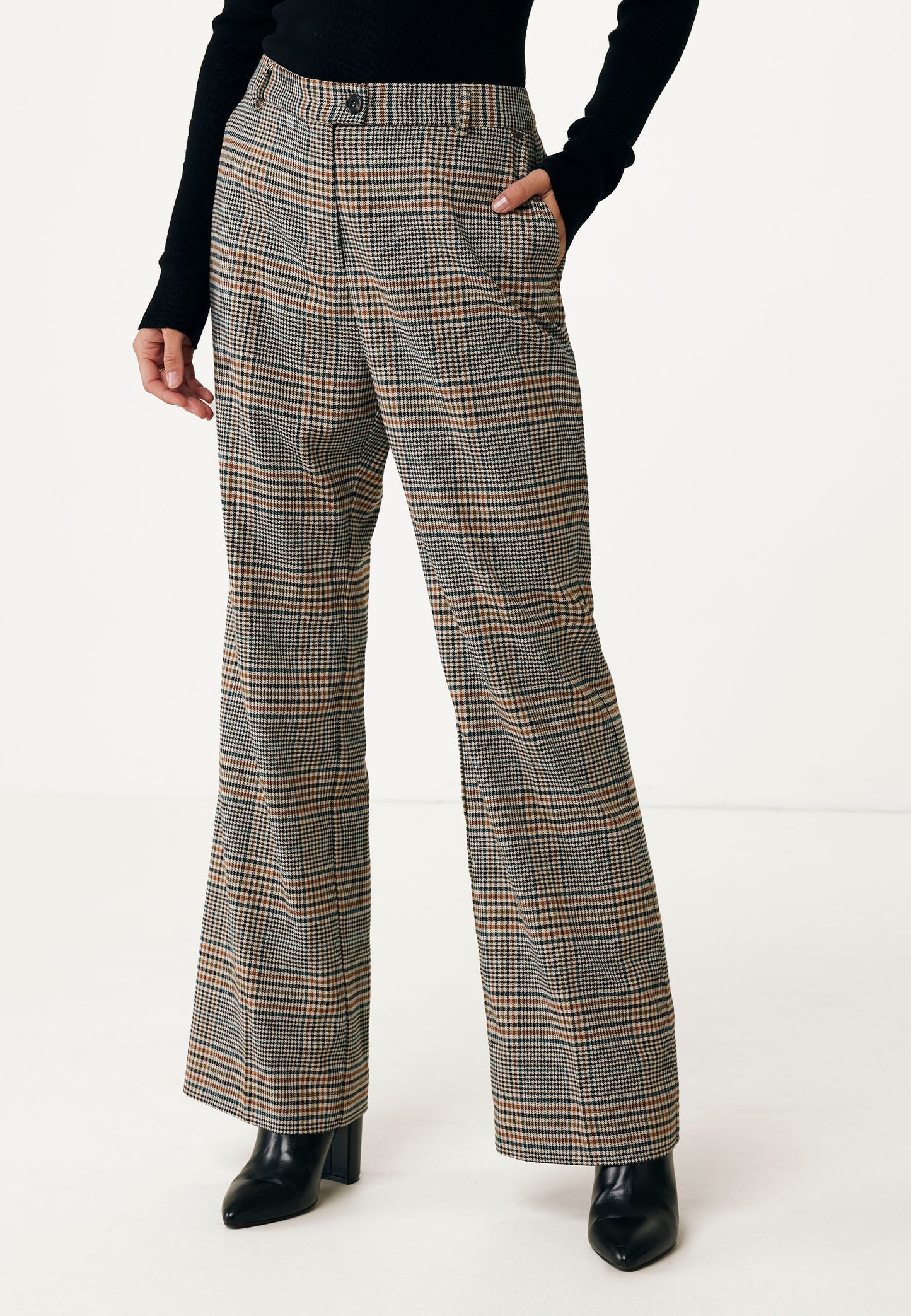 Straight Line Plaid Pants