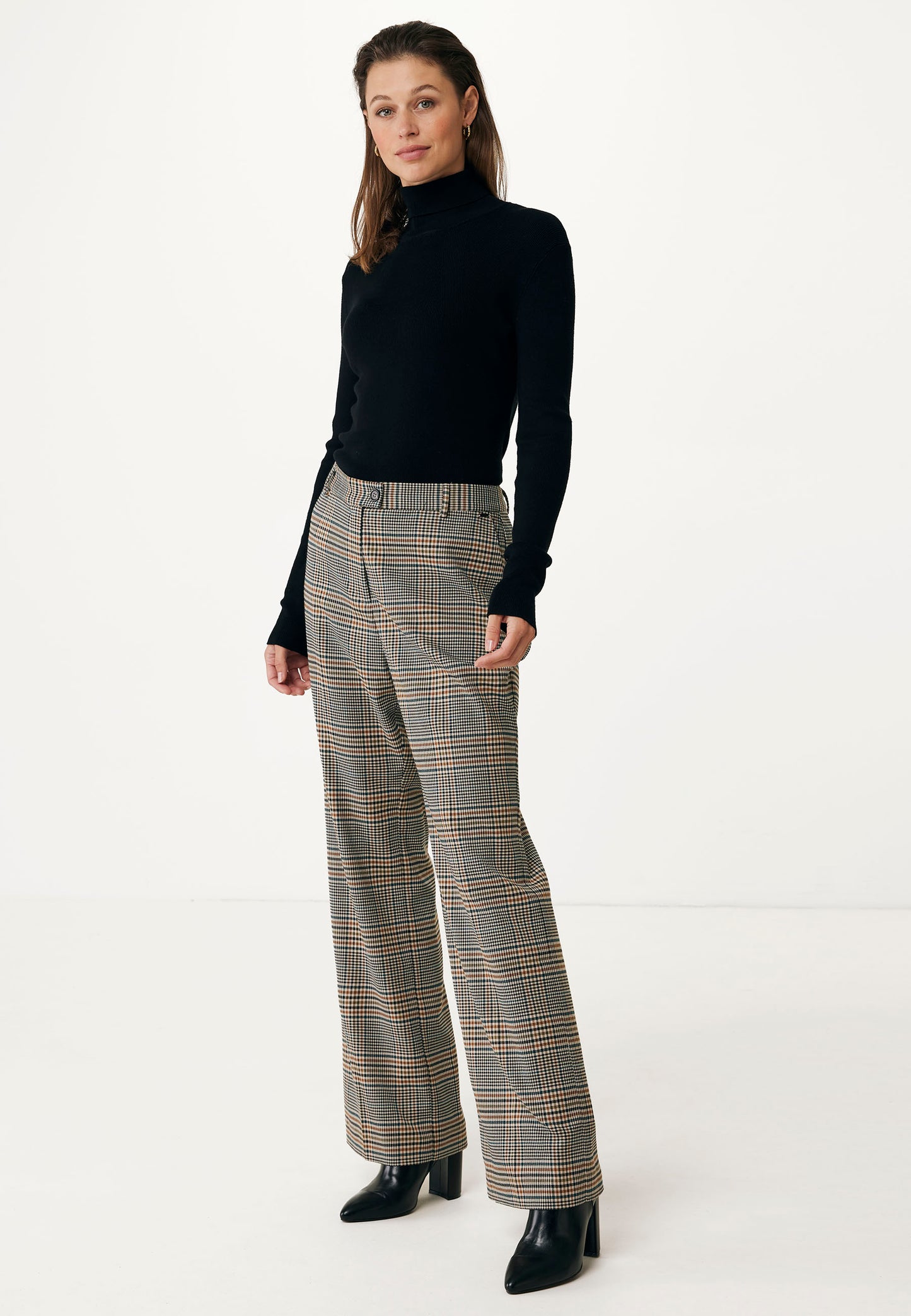 Straight Line Plaid Pants