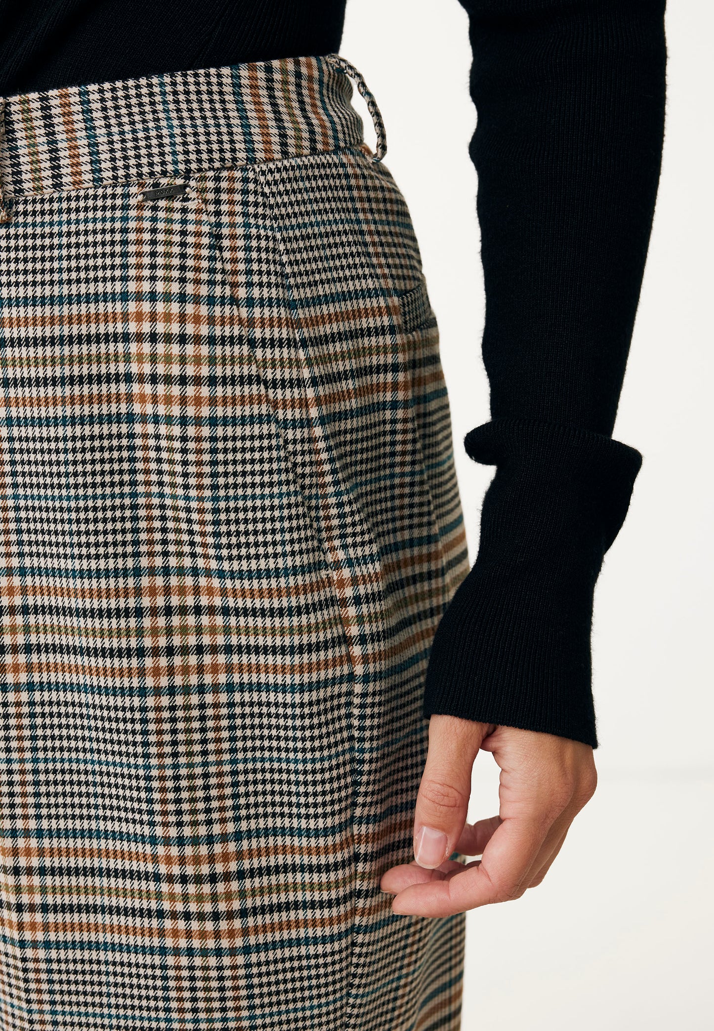 Straight Line Plaid Pants