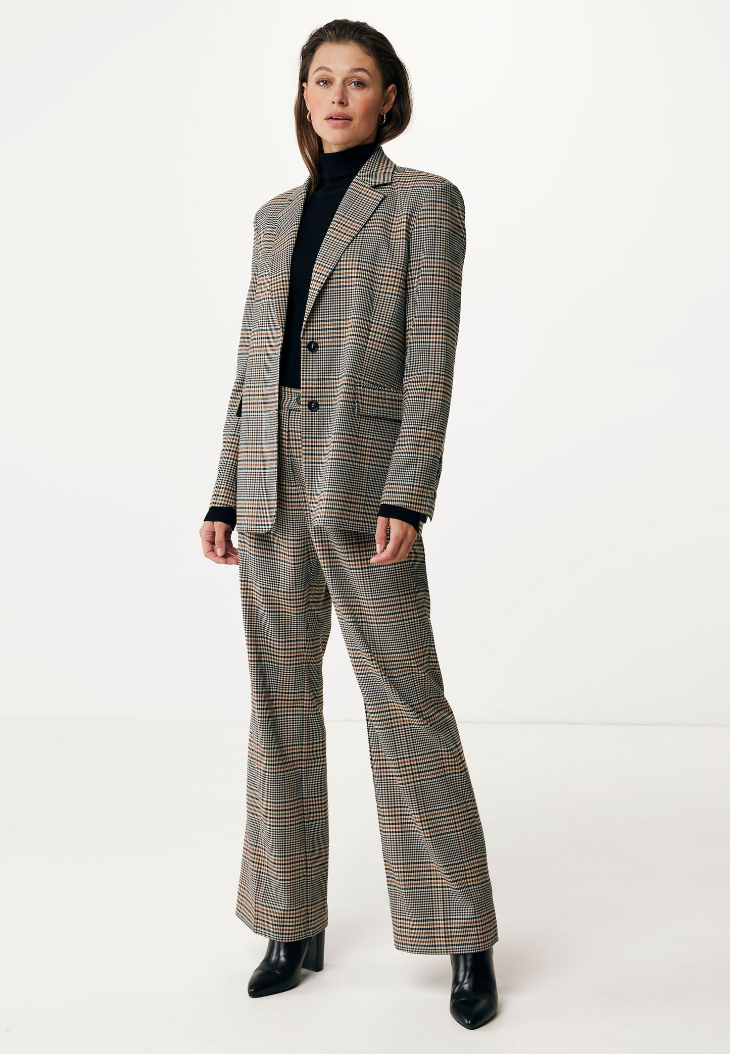 Straight Line Plaid Pants