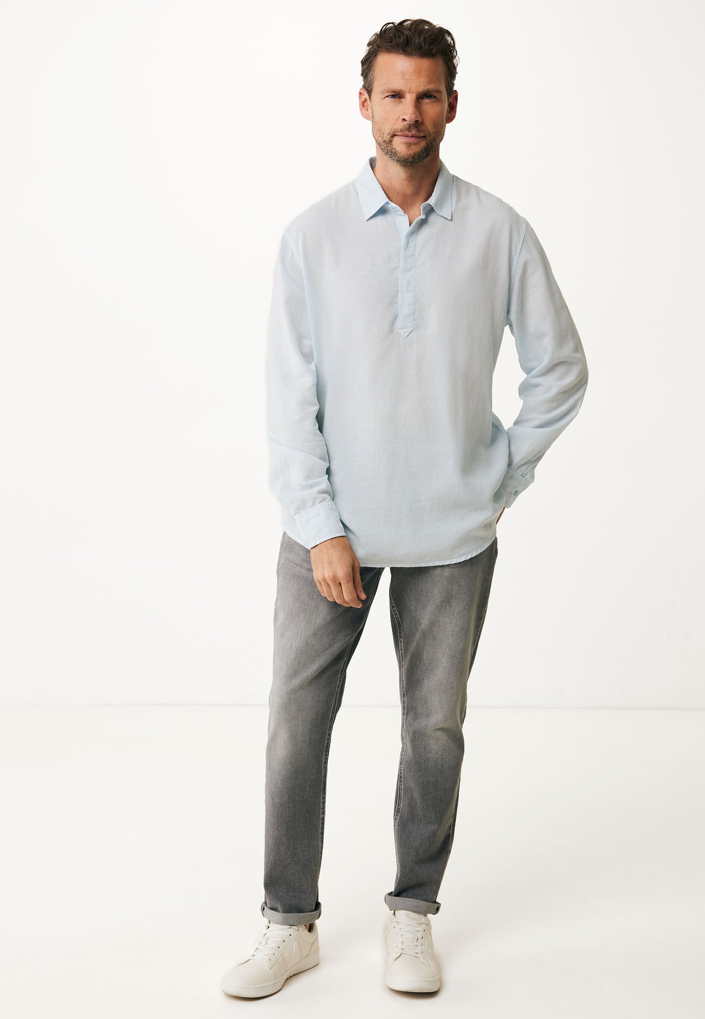 Henley Shirt with a Loose Fit