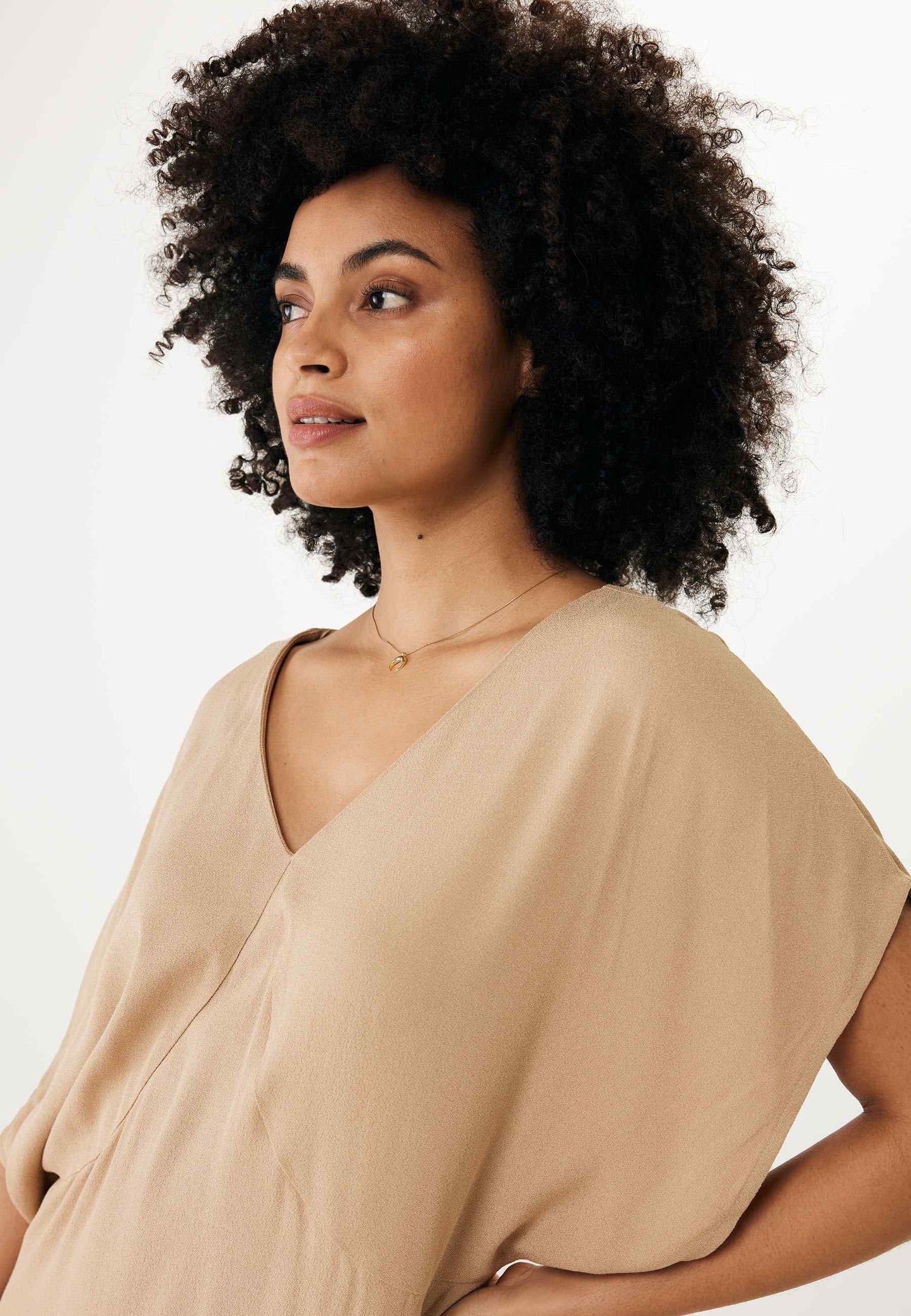 Μακρύ Φόρεμα V-Neck Fluttersleeve