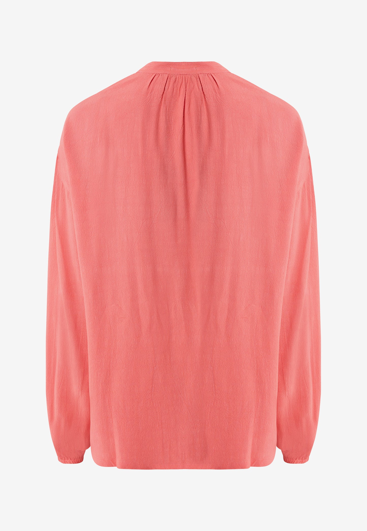 Plain Blouse with Gathered Sleeves