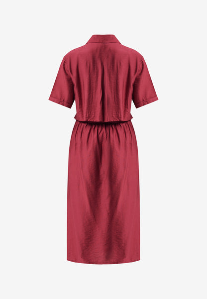 Φόρεμα σε Στυλ Πουκάμισου με Δέσιμο