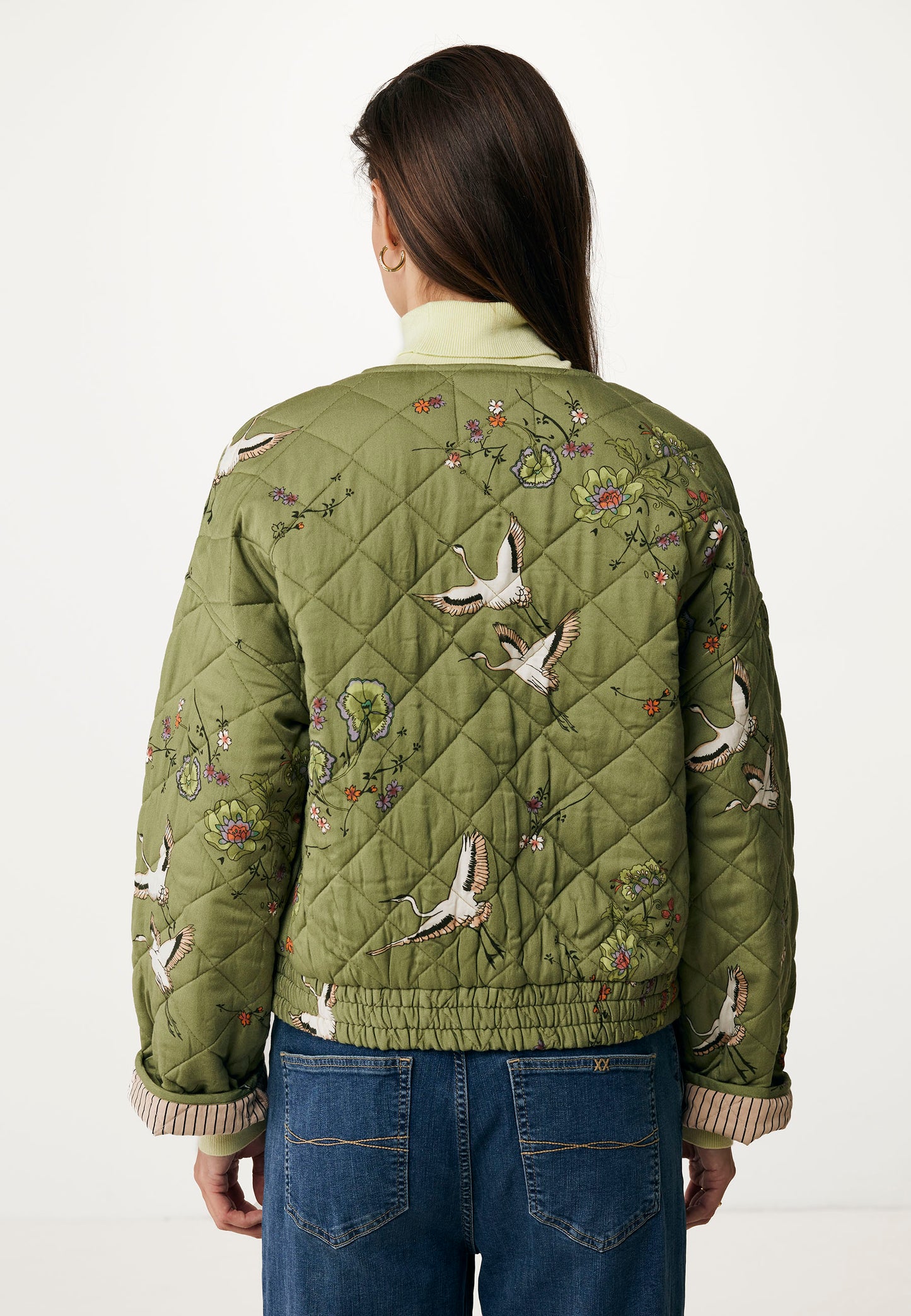 Boxy Jacket with Quilted Print