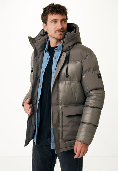 Puffer Ανδρικό Μπουφάν με Κουκούλα