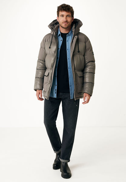 Puffer Ανδρικό Μπουφάν με Κουκούλα