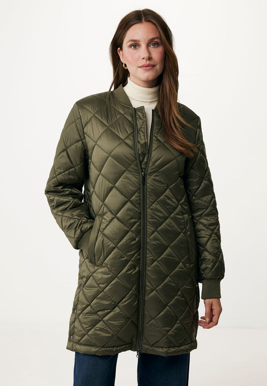 Long Quilted Bomber