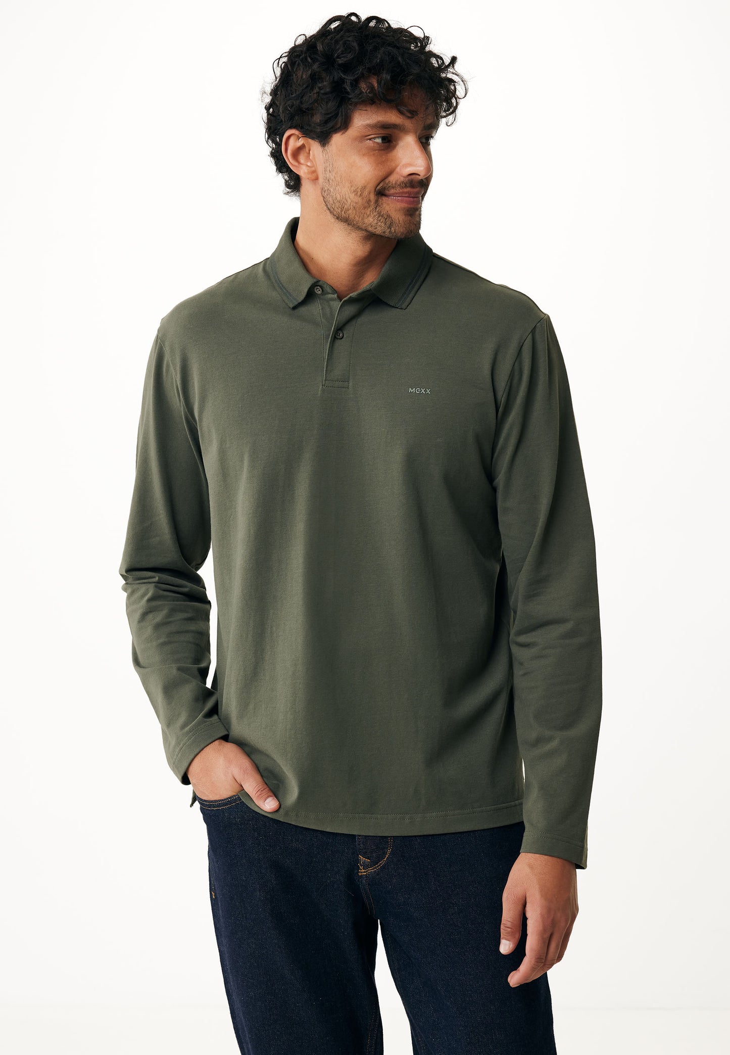 BAS Regular Fit LS Polo Shirt