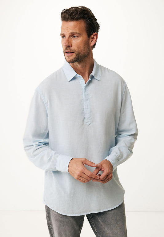 Henley Shirt with a Loose Fit