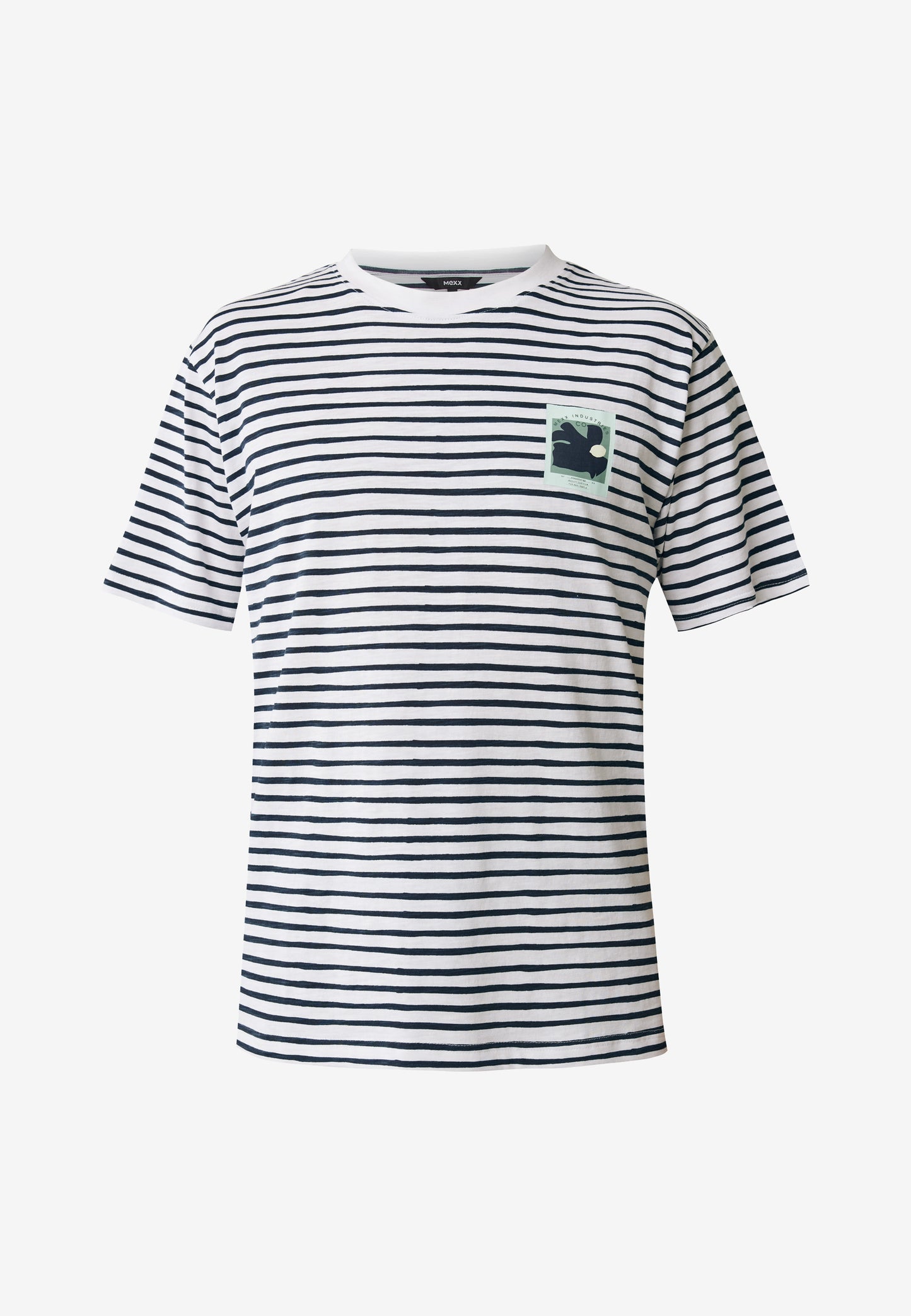 SS Chest Print Striped T-Shirt