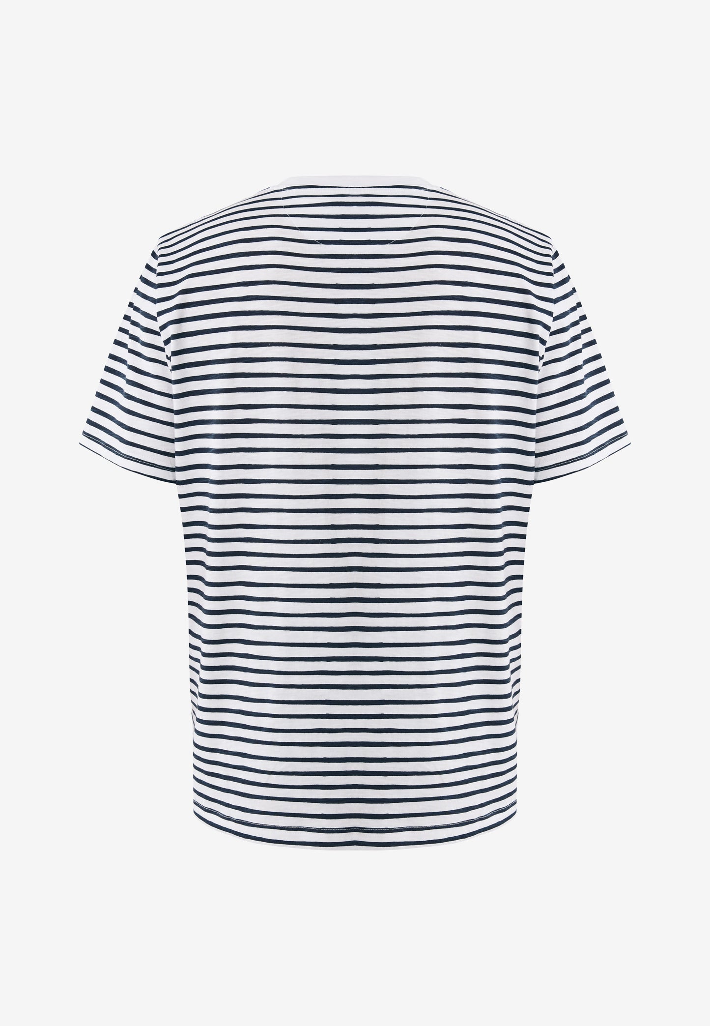 SS Chest Print Striped T-Shirt