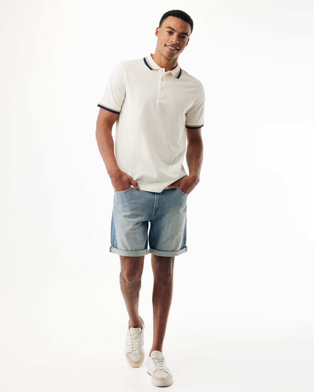 Ανδρική Polo Μπλούζα Piqué με Contrast Γιακά & Μανίκια