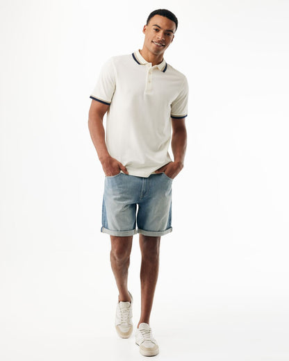 Ανδρική Polo Μπλούζα Piqué με Contrast Γιακά & Μανίκια
