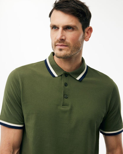 Ανδρική Polo Μπλούζα Piqué με Contrast Γιακά & Μανίκια