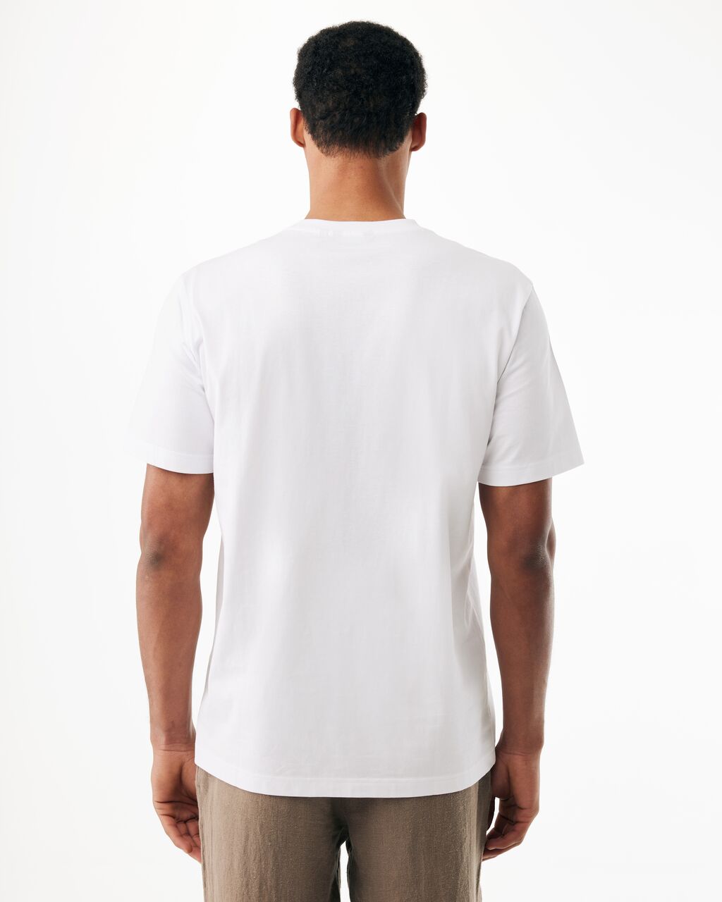 Λευκό ανδρικό T-shirt με tonal print Mexx