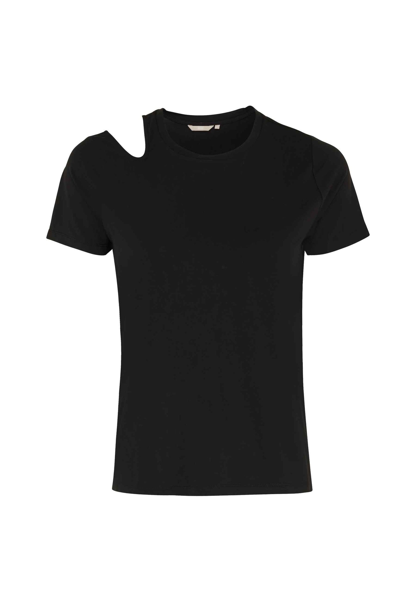 T-shirt with cut and round neck