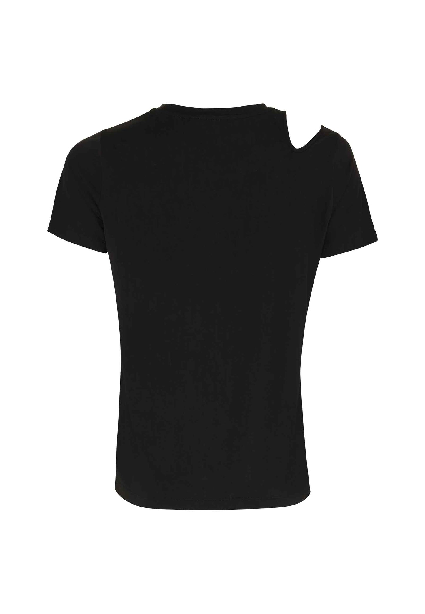 T-shirt with cut and round neck